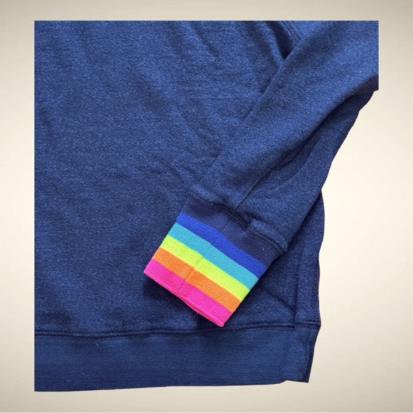 Sundry Neon Rainbow Cuff Raglan
Sweatshirt Size 3 Made in USA - Picture 3 of 5